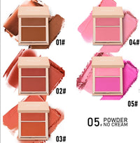 HKM-581779 Double-Take Cream & Powder Blush Duo for Effortless Definition and Warmth - 6.5g