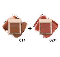 HKM-581779 Double-Take Cream & Powder Blush Duo for Effortless Definition and Warmth - 6.5g