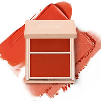 HKM-581779 Double-Take Cream & Powder Blush Duo for Effortless Definition and Warmth - 6.5g