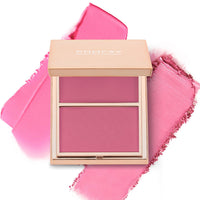 HKM-581779 Double-Take Cream & Powder Blush Duo for Effortless Definition and Warmth - 6.5g