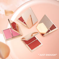 HKM-581779 Double-Take Cream & Powder Blush Duo for Effortless Definition and Warmth - 6.5g