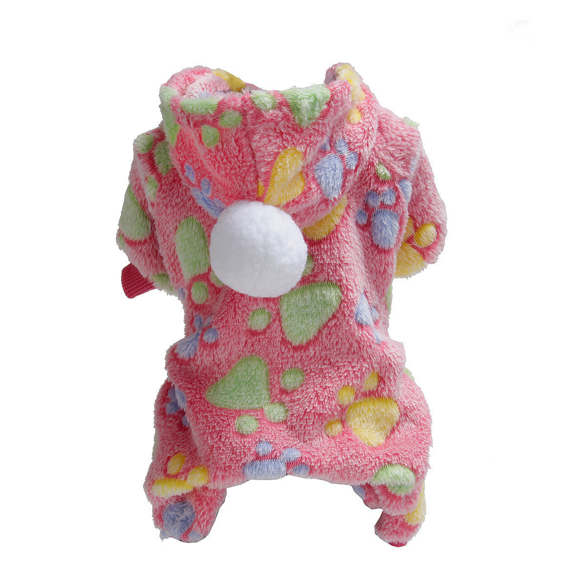 HKM-460435 Casual Cotton-Padded Flannel Dog Coat in Coral Velvet