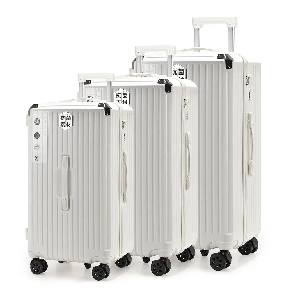 KTX-785619 Durable Lightweight 4-Piece Trolley Luggage Set with Wheels - PC Hard Shell Travel Bags
