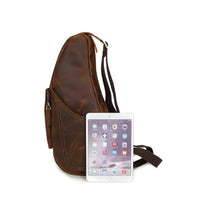 HKM-648275 Handmade Leather Crossbody Bag for Men - Vintage Style Chest Bag