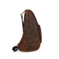 HKM-648275 Handmade Leather Crossbody Bag for Men - Vintage Style Chest Bag