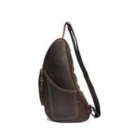 HKM-648275 Handmade Leather Crossbody Bag for Men - Vintage Style Chest Bag