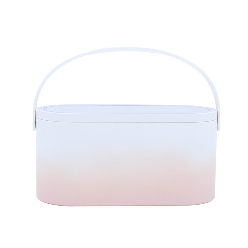 HKM-384211 Portable Makeup Mirror with LED Light and Touch Control, Ideal for Travel and Desktop Use