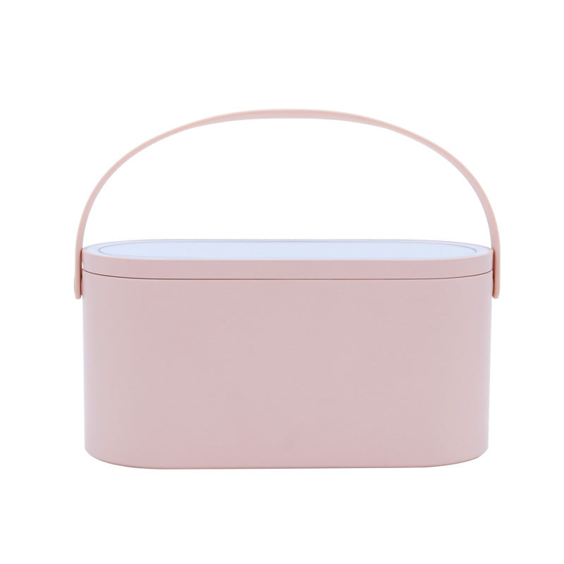 HKM-384211 Portable Makeup Mirror with LED Light and Touch Control, Ideal for Travel and Desktop Use