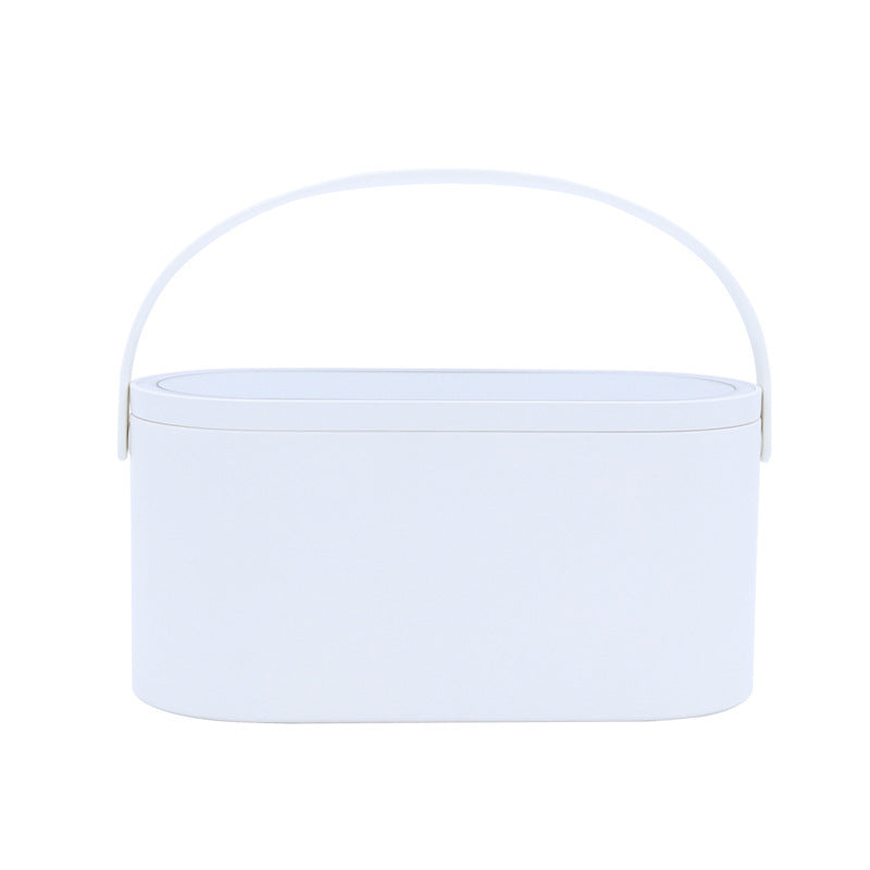 HKM-384211 Portable Makeup Mirror with LED Light and Touch Control, Ideal for Travel and Desktop Use