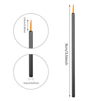 HKM-447571 Ultra-Fine Disposable Eyeliner Brushes - 100-Pack Black Applicators for Precise Make-Up Application