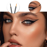 HKM-447571 Ultra-Fine Disposable Eyeliner Brushes - 100-Pack Black Applicators for Precise Make-Up Application