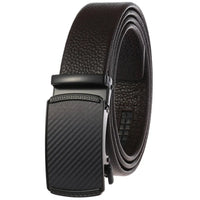 HKM-994899 Men's Automatic Buckle Belt in First Layer Leather, Model LY36-0191-5
