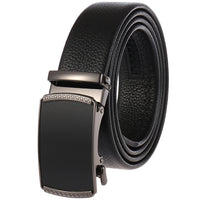 HKM-994899 Men's Automatic Buckle Belt in First Layer Leather, Model LY36-0191-5