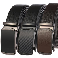 HKM-994899 Men's Automatic Buckle Belt in First Layer Leather, Model LY36-0191-5