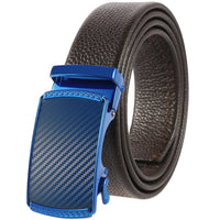 HKM-994899 Men's Automatic Buckle Belt in First Layer Leather, Model LY36-0191-5