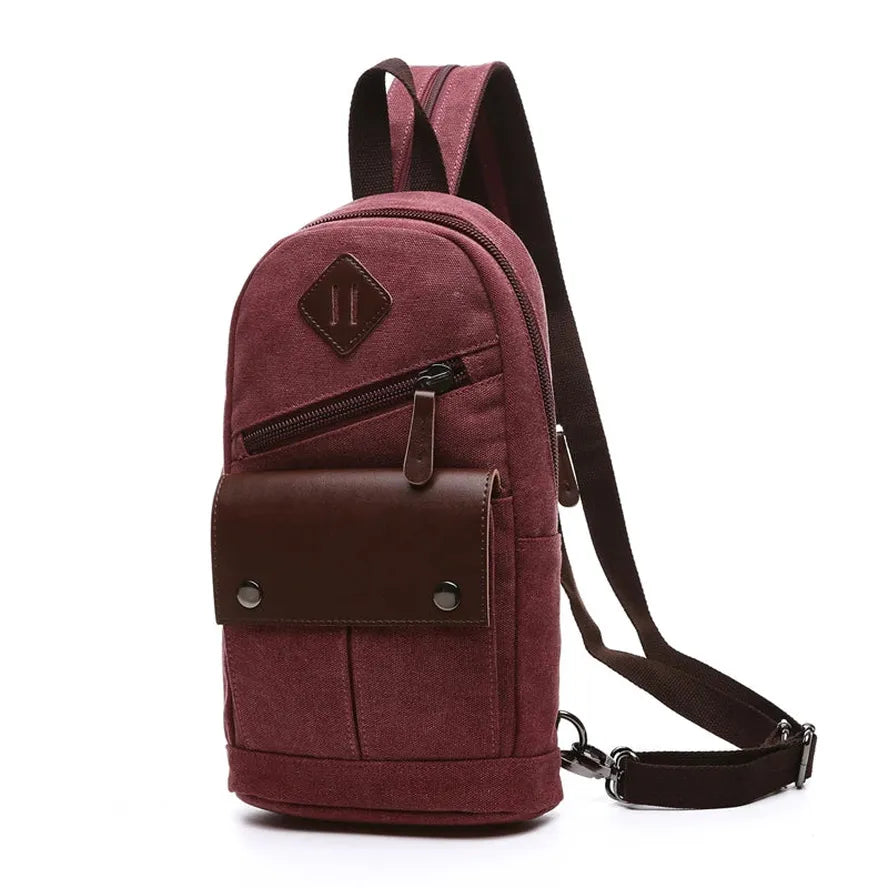 HKM-401939 Multifunctional Small Backpack for Men - Versatile Chest Messenger Bag