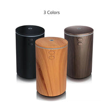 HKM-156499 USB Wood Grain Aroma Diffuser and Humidifier for Vehicles, 2-8 Hour Timer, Compact Design