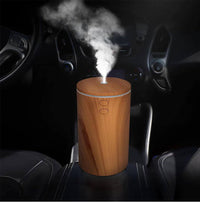 HKM-156499 USB Wood Grain Aroma Diffuser and Humidifier for Vehicles, 2-8 Hour Timer, Compact Design