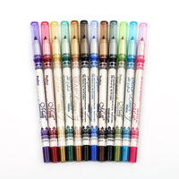 HKM-413651 12-Color Eyeliner, Highlighter, and Eye Shadow Pen Set for Versatile Makeup Looks