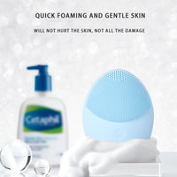 HKM-849363 Foaming Waterproof Silicone Face Cleanser with Sonic Wave Technology