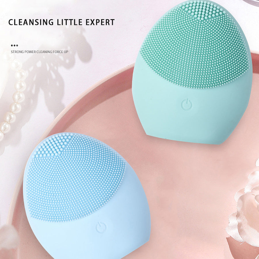 HKM-849363 Foaming Waterproof Silicone Face Cleanser with Sonic Wave Technology