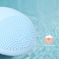 HKM-849363 Foaming Waterproof Silicone Face Cleanser with Sonic Wave Technology