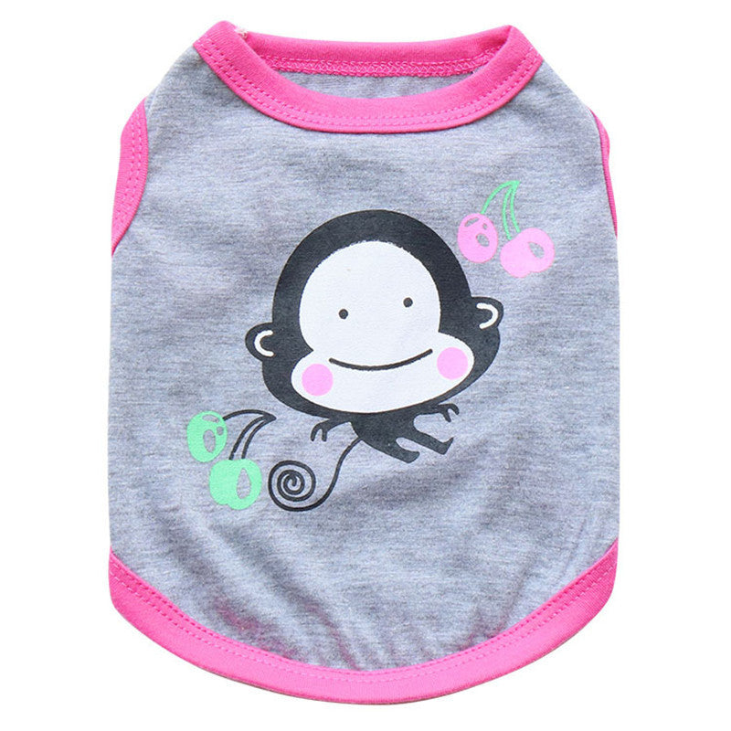 HKM-688659 Happy Monkey Cotton Vest for Small Dogs - Teddy Pomeranian Size XS to XXL