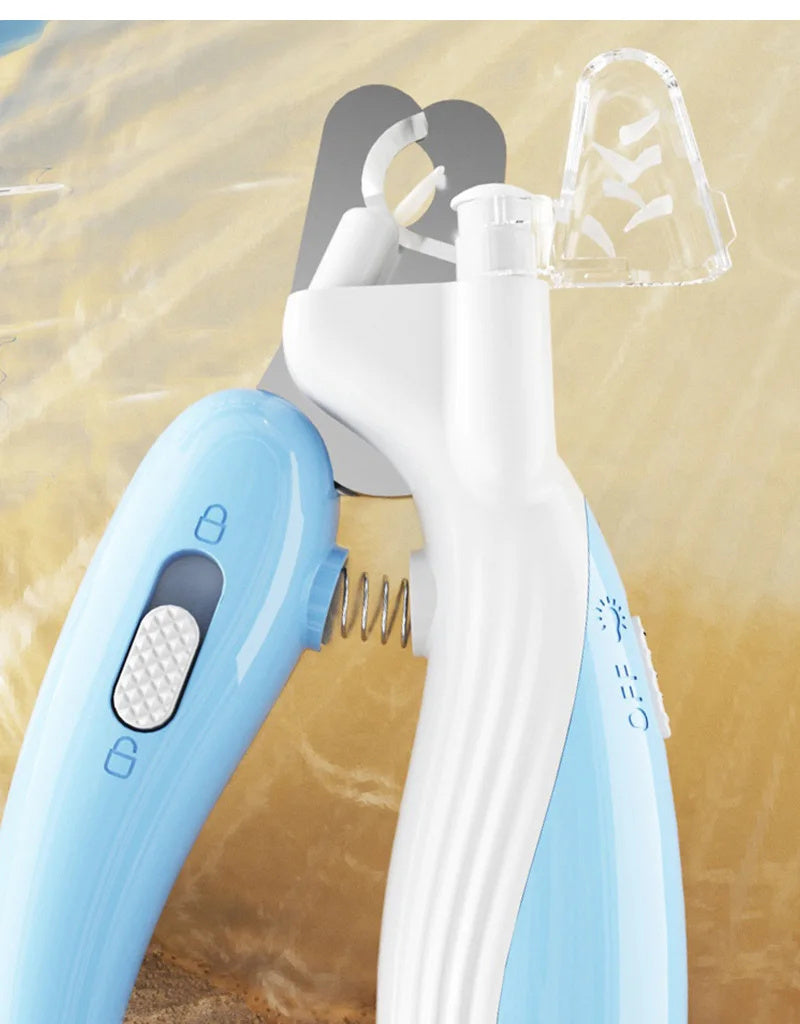 HKM-004307 LED Electric Pet Nail Clippers with Built-in Light for Safe Trimming of Dogs and Cats