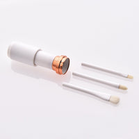 HKM-707411 Retractable Double-Head Portable Makeup Brush with Nylon Bristles