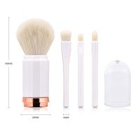 HKM-707411 Retractable Double-Head Portable Makeup Brush with Nylon Bristles