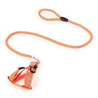 HKM-253907 Reflective Nylon Braided Traction Rope and Adjustable Chest Strap for Dogs
