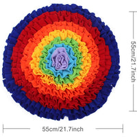 HKM-990419 Snuffle Mat for Dogs - Plush Nose Work Training Puzzle Toy, 55cm Washable Sniffing Pad for Slow Feeding