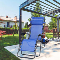 HKM-187539 Cup Holder Side Tray for Zero Gravity Chairs - Fits Beverage Cans and Mobile Devices