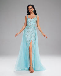 HKM-122515 Elegant Blue Women's Gown - Model EZ25156