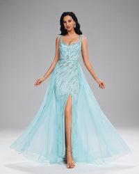 HKM-122515 Elegant Blue Women's Gown - Model EZ25156