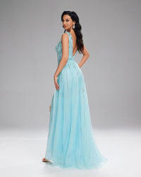 HKM-122515 Elegant Blue Women's Gown - Model EZ25156