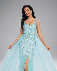 HKM-122515 Elegant Blue Women's Gown - Model EZ25156