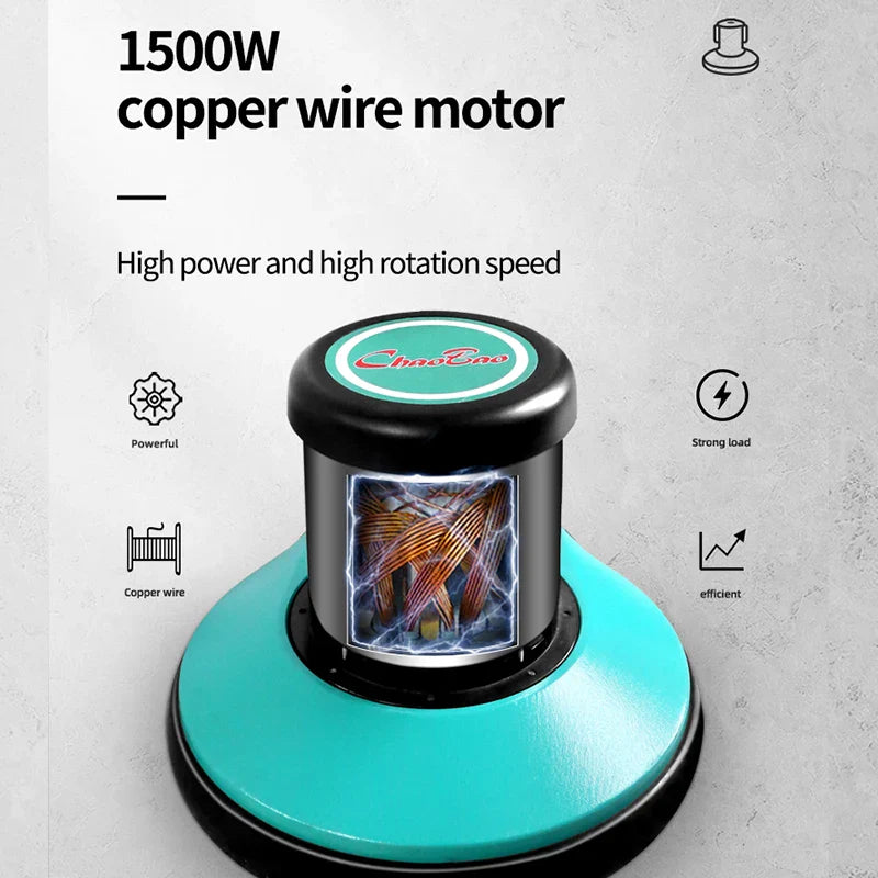 KTX-502099 1500W Multifunctional Floor Tile and Carpet Cleaning Machine - 17inch Sweeper Scrubber with Ergonomic Handle