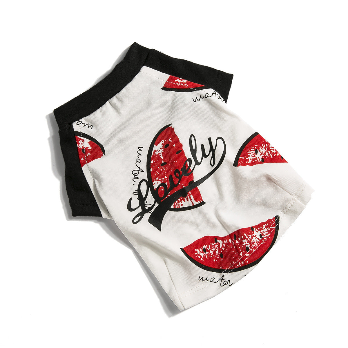 JMT-160266 Watermelon Print Cotton T-Shirt for Pets ¨C Casual Wear for Dogs