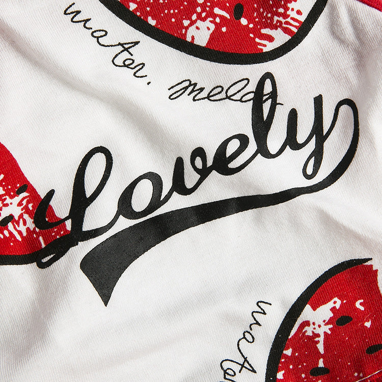 JMT-160266 Watermelon Print Cotton T-Shirt for Pets ¨C Casual Wear for Dogs