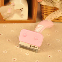 HKM-641555 Pet Hair Remover Tool for Dogs and Cats - Easy-to-Use Engineering Plastic and Stainless Steel Design, Available in Cherry Blossom, Mint, and Gray