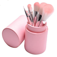 HKM-163859 8-Piece Makeup Brush Set with Wooden Handles for Foundation, Blush, and Eye Shadow Application