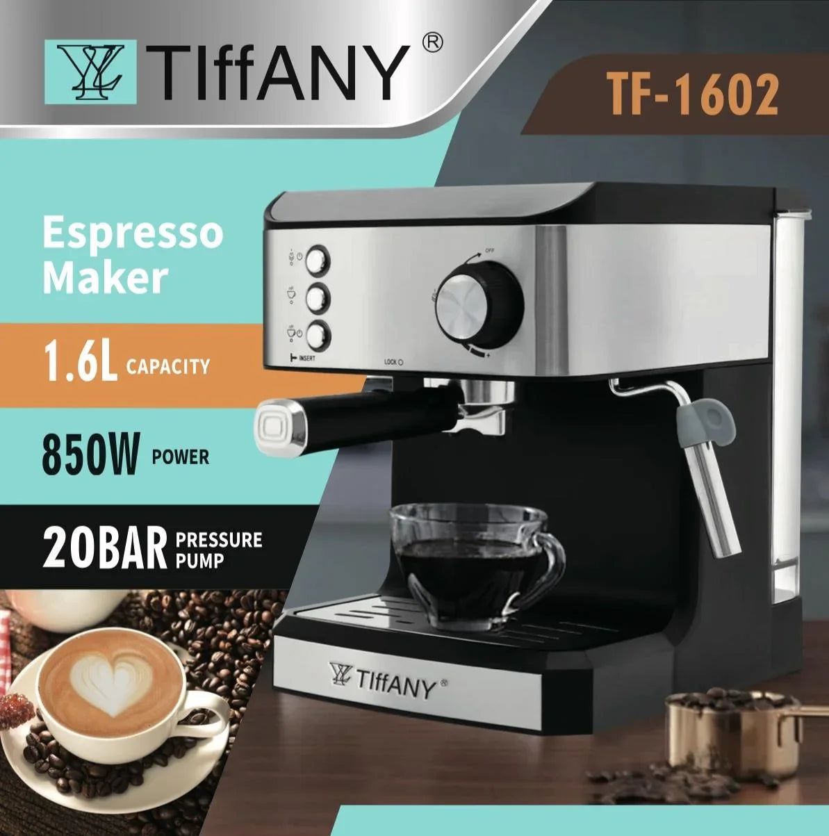 KTX-965459 Automatic Commercial Espresso Coffee Machine with Integrated Milk Tank for Professional Brewing