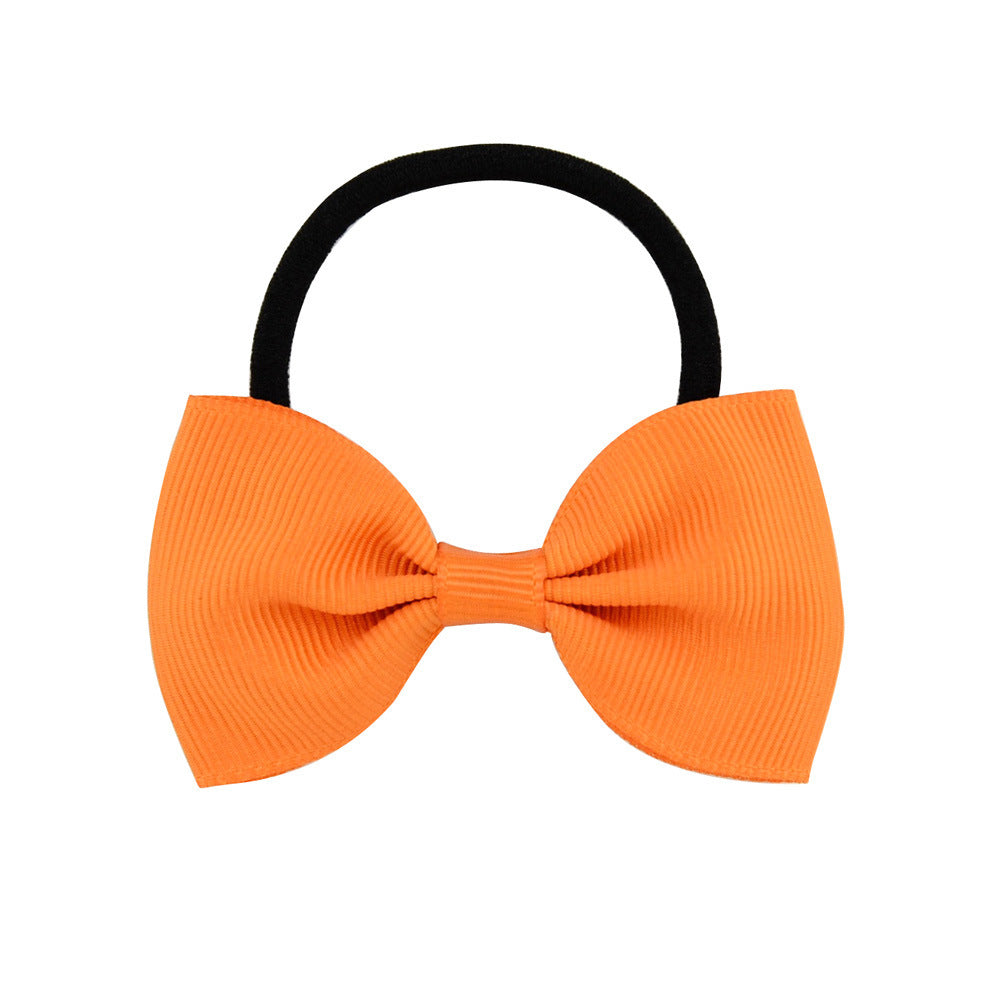 HKM-539475 Fashionable Children's Bow Hair Circle for Girls - Soft Elastic Hoop, 4.5cm Diameter