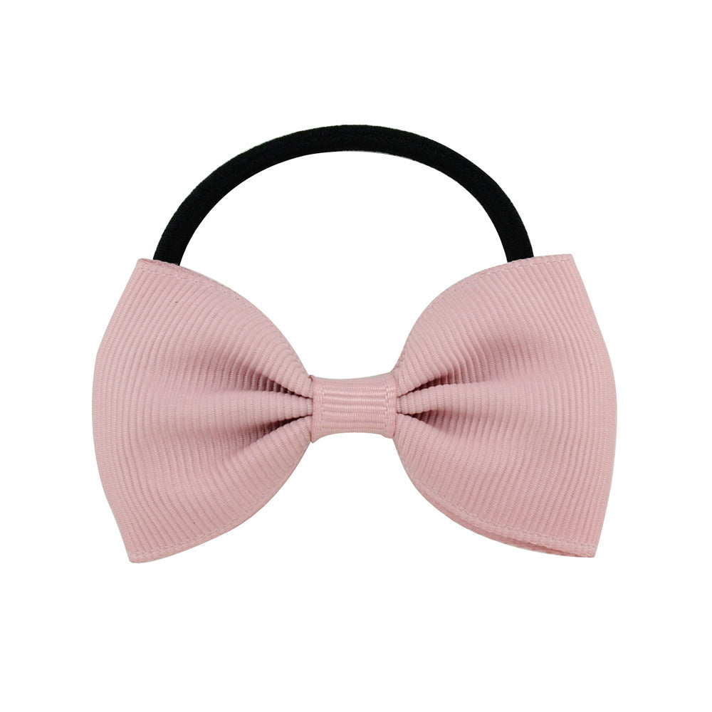 HKM-539475 Fashionable Children's Bow Hair Circle for Girls - Soft Elastic Hoop, 4.5cm Diameter