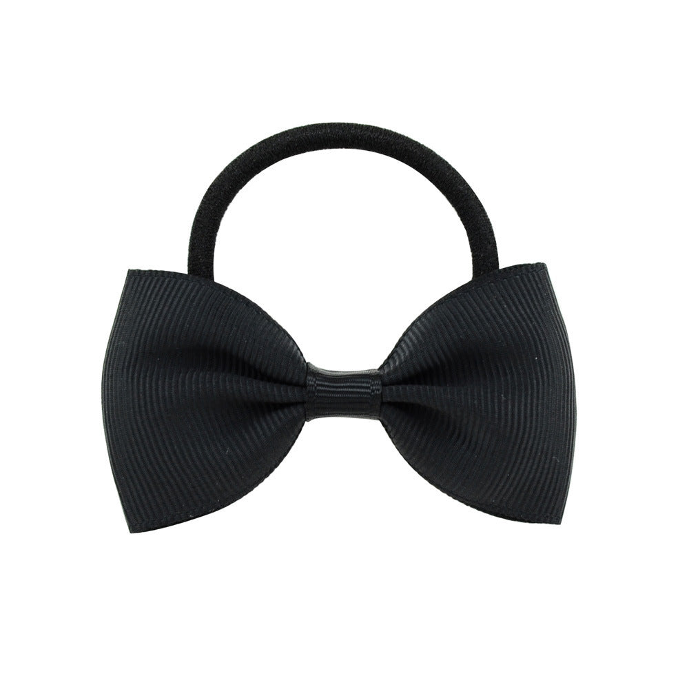 HKM-539475 Fashionable Children's Bow Hair Circle for Girls - Soft Elastic Hoop, 4.5cm Diameter