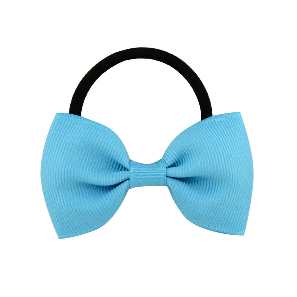 HKM-539475 Fashionable Children's Bow Hair Circle for Girls - Soft Elastic Hoop, 4.5cm Diameter