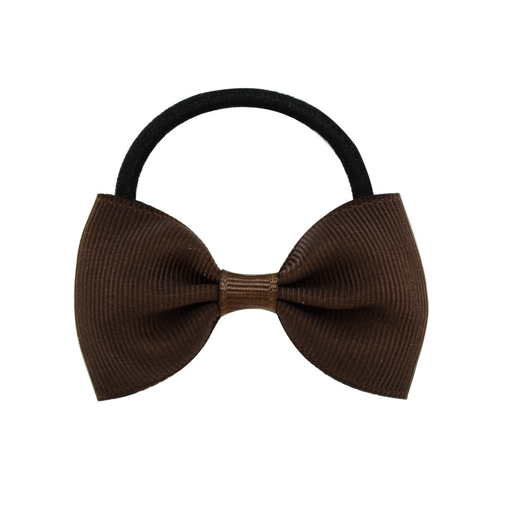 HKM-539475 Fashionable Children's Bow Hair Circle for Girls - Soft Elastic Hoop, 4.5cm Diameter