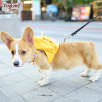 HKM-315667 Trendy Solid Color Chest Strap Travel Bag for Cats and Puppies - Waterproof TPE Material, Available in Yellow, Blue, Green