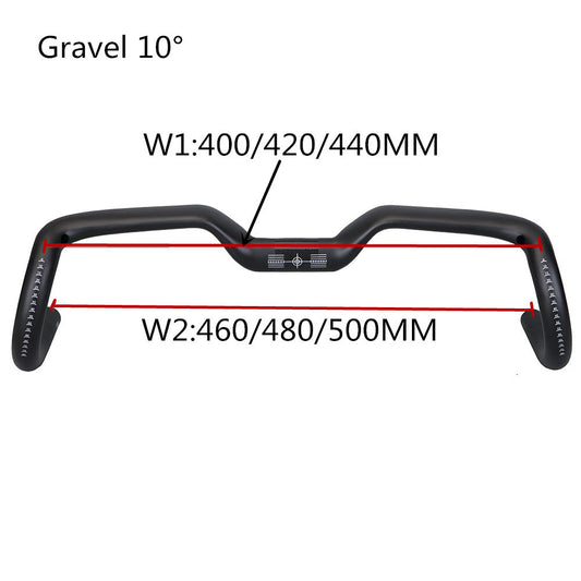 HKM-668179 Carbon Fiber Bent Handlebar with Large Outer Swing Angle